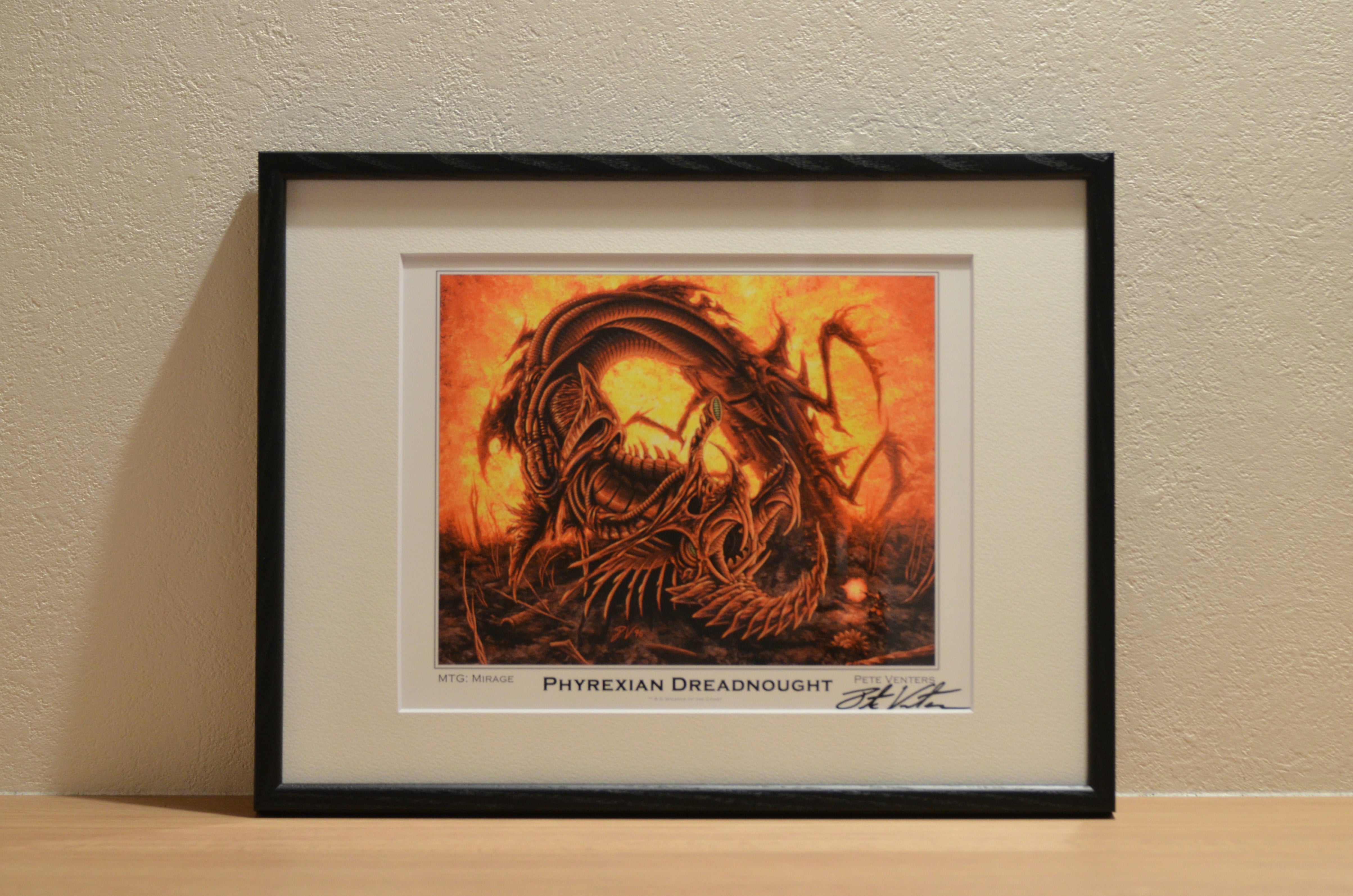 ファイレクシアン・ドレッドノート/Phyrexian Dreadnought Pete Ventersサイン入り額装済み
