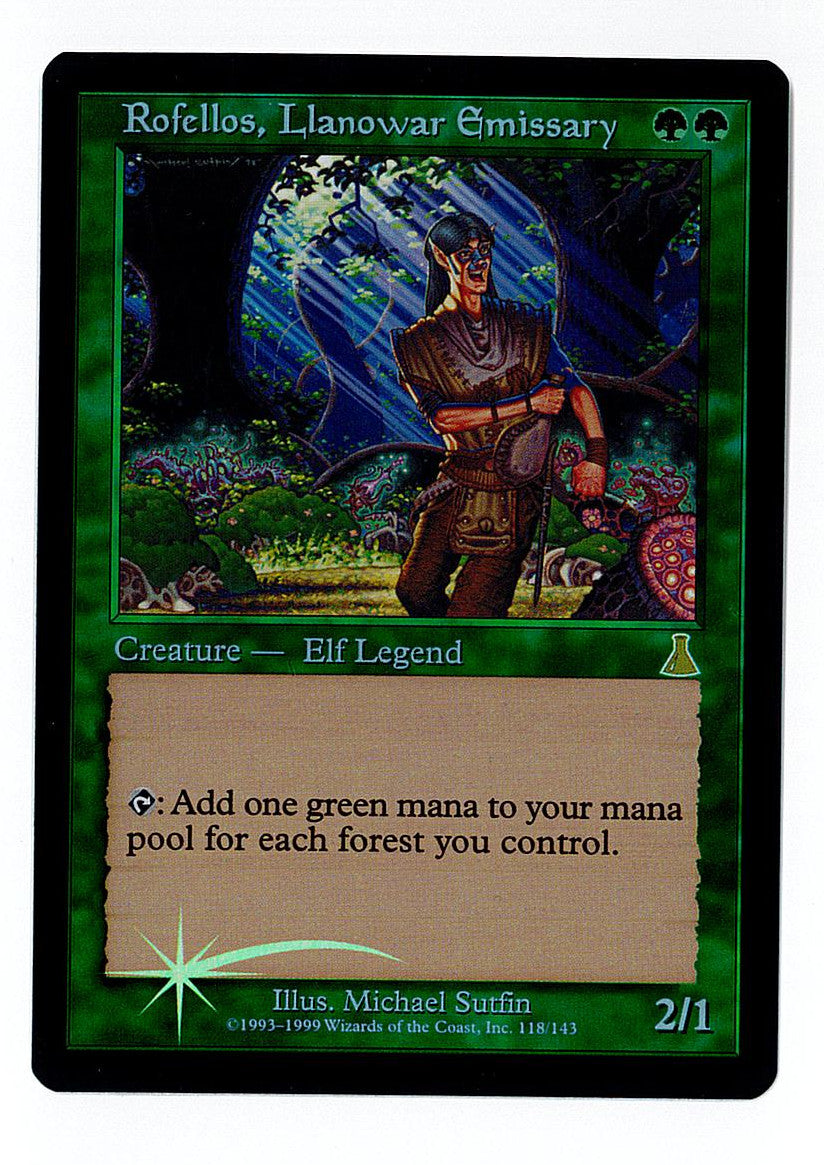 (英) 【Foil】 ラノワールの使者ロフェロス / Rofellos, Llanowar Emissary 【UDS】 No.118 SP